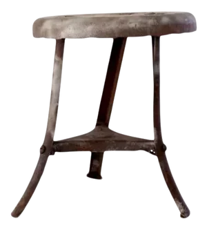 Antique Metal Milking Stool