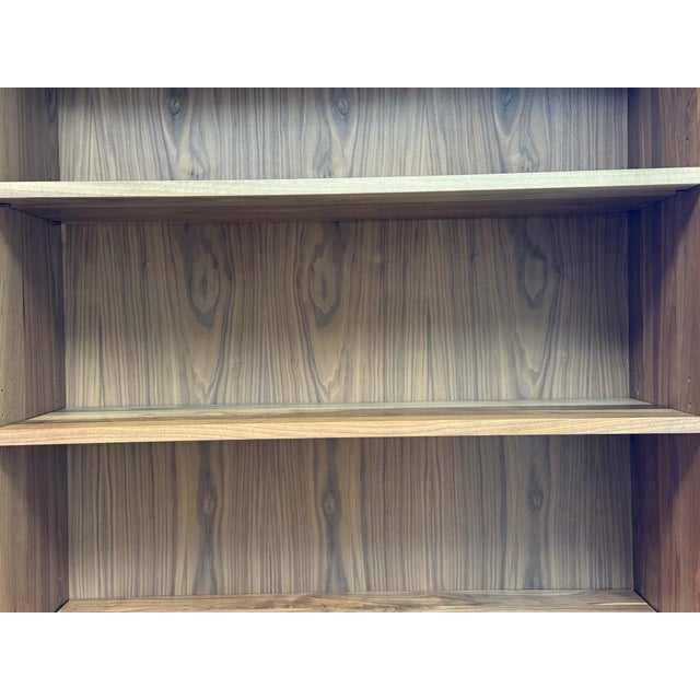 Gat Creek Oxford Open Tall Walnut Bookcase For Sale - Image 9 of 12