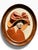 Vintage 1975 Duncan Ceramic Products wall plaque featuring a high-relief portrait of a Gibson Girl-style lady in an...