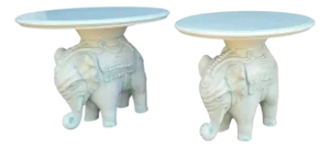 Pair 1950s Elephant Side Tables