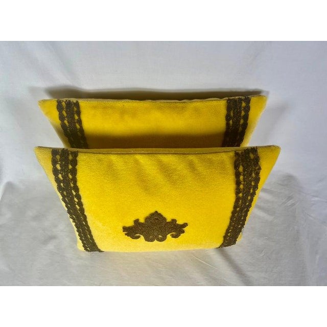 Pair of Custom Appliqué Pillows by Mla For Sale In Los Angeles - Image 6 of 8