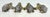Metal 4 Antique Ornate Victorian Face Gilt Bronze Metal Salvage Hardware Appliques For Sale - Image 7 of 9