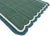 Casa Cosima Handmade Cotton Flat Weave Area Rug, Forest Green and Teal Blue Scalloped Dhurrie - 6'x9' For Sale - Image 4 of 10
