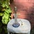 Vintage Clear & Blue Glass Table Lamp For Sale - Image 10 of 10