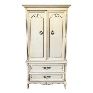 Vintage French Provincial Wardrobe Armoire For Sale