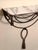 1960s Italian Rope and Tassel Gilt Iron Wall Mount Console Table, Marble Top, 1960s For Sale - Image 5 of 12
