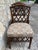 1970s Set of 4 Vintage Diamond Lattice Backed Side Chairs For Sale - Image 5 of 10