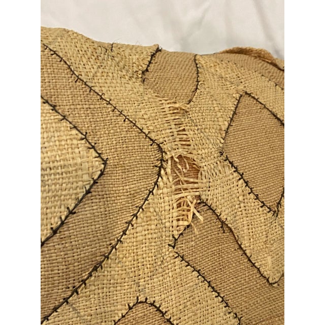 Throw Pillow Made from 19th Century Kuba Textile For Sale - Image 4 of 8