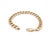 Gold Tone Sterling Silver Curb Link Bracelet, 28.26g, 8 Inch, Italy For Sale - Image 10 of 10
