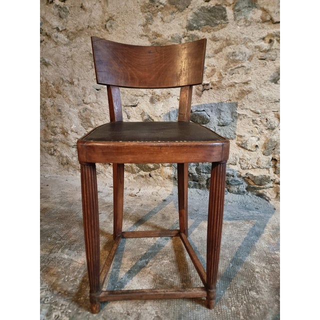 Rustic Antique French Beechwood Chair, Early 1900s For Sale - Image 3 of 17