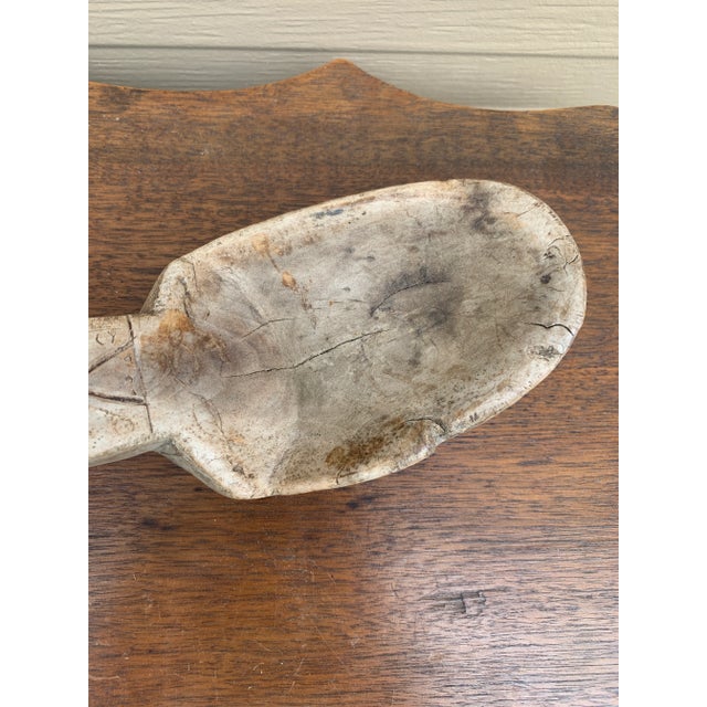 19th Century French Country Hand-Carved Wooden Spoon For Sale - Image 4 of 11