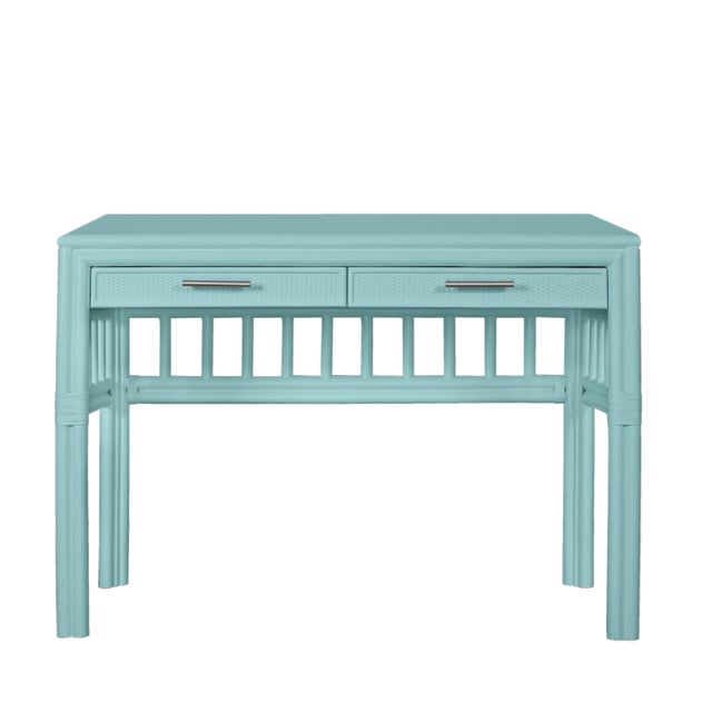 Contemporary Colony Desk, Turquoise For Sale - Image 3 of 6