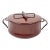 Vintage Mid-Century Modern Dansk Kobenstyle Chocolate Brown Enamel Casserole Dish / Dutch Oven For Sale
