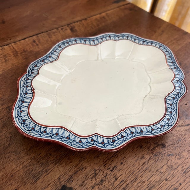 Wedgwood Antique 18th Century English Creamware Lobed Oval Platter For Sale - Image 4 of 5