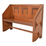 Frank Lloyd Wright Style Antique Mission Oak Arts & Crafts Pew or Bench, Circa 1900 For Sale