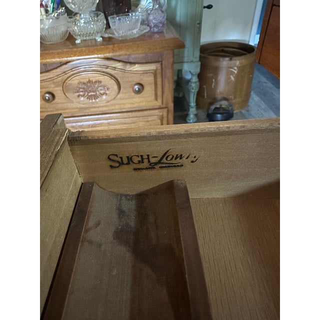 1960s Mid-Century Walnut Roll Top Desk For Sale - Image 5 of 5