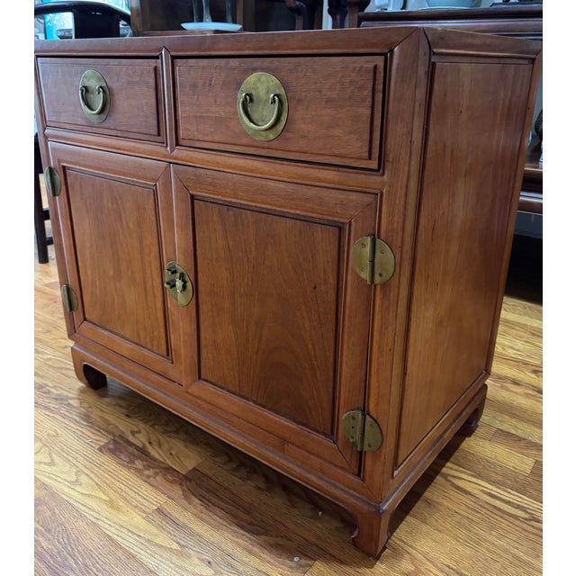 Vintage Chinese Solid Mahogany Ming Style Accent Cabinet Bring timeless elegance to your space with this stunning vintage...