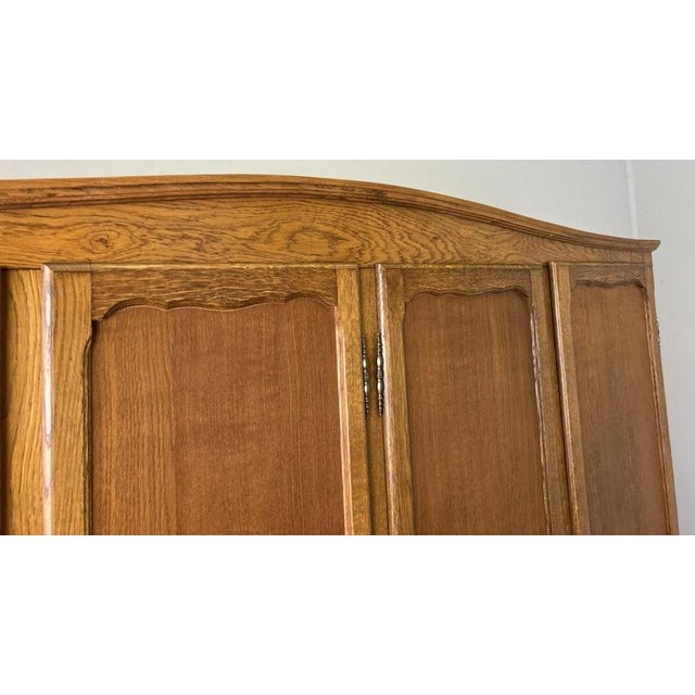 Vintage French Louis XVI Style Wardrobe in Oak For Sale - Image 6 of 11