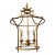 Chelsea House Hollywood Regency Antique Gold Faux Bamboo Pagoda Lantern Chandelier For Sale