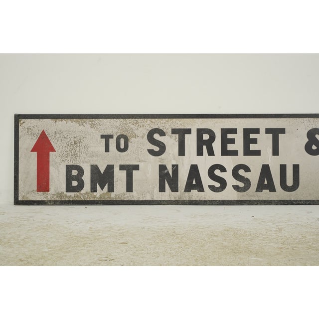 Reclaimed Marty Supreme BMT Nassau Movie Prop Sign For Sale - Image 4 of 6
