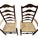 Matched Pair Of Antique Eighteenth-Century English Ladderback Rush Seat Chairs This exquisite pair of authentic late...