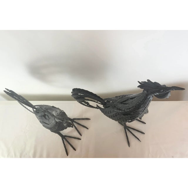 Pair of Vintage Wrought Iron Roosters For Sale - Image 12 of 12
