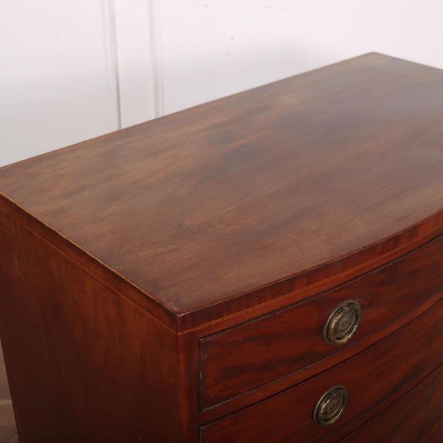 Brown English Bowfront Chest of Drawers For Sale - Image 8 of 10