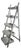 Vintage Unique and Functional 5 Shelf Distressed Solid Wood Display Ladder For Sale
