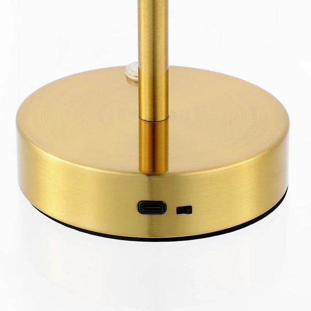 Safavieh Laita Rechargeable Led Table in Brass For Sale - Image 4 of 4