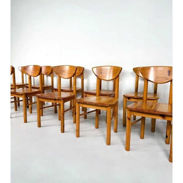Mid-Century Pine Dining Chairs attributed to Rainer Daumiller, Denmark, 1970s, Set of 12 For Sale - Image 11 of 12