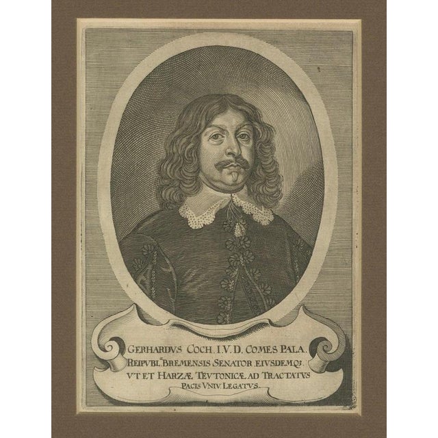 Gerhard Coch, Peace of Westphalia & Hanseatic Diplomat Portrait, 1652, Engraving For Sale - Image 10 of 10