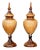 Monumental Bohemian Art Glass Urn Beverage Dispensers - a Pair For Sale