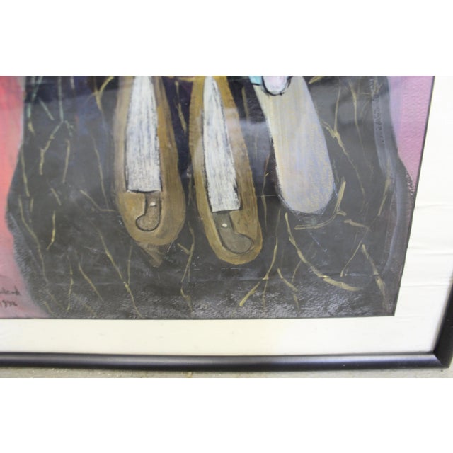 Vintage Modern Abstract Oil 'Sorrow' Painting of Woman Crying by R. Macleod For Sale - Image 11 of 13