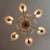 Gold Mid-Century Murano Lattimo and Brass Chandelier, Italy, 1970s For Sale - Image 8 of 9