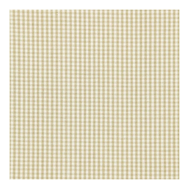 Sample - Schumacher Barnet Cotton Check Fabric in Flax For Sale