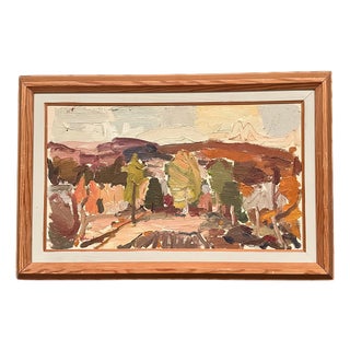 Olle Blomberg, Landscape, 1976, Oil Painting on Canvas, Framed For Sale