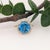4.4Ct Glam Swiss Topaz Ring With Diamond Accents: Solid 14k Gold, Round 4.5mm, Size 6.75 For Sale - Image 4 of 8