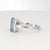 14k White Gold Ring With Octagon Aquamarine and Diamonds For Sale - Image 11 of 18