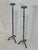 Mid-Century Modern Vintage Brutalist Iron Floor Candleholders, Set of 2 For Sale - Image 3 of 10