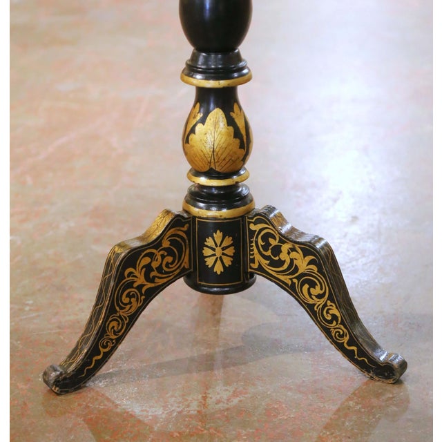 19th Century French Napoleon III Painted Tilt-Top Guéridon Table For Sale - Image 4 of 13