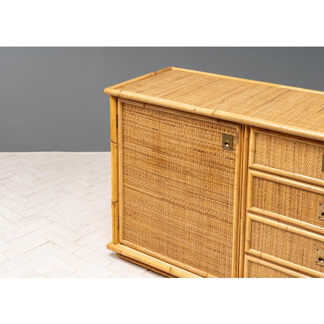 1970s 1970s Dal Vera Cane & Bamboo Chest For Sale - Image 5 of 16