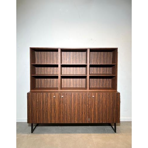 Rosewood Wall Unit by Pierre Guariche for Meurop For Sale - Image 5 of 5