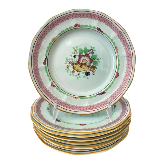 Vintage Adams England Calyx Ware Vintage Carolynn Eight (8) Salad or Dessert Plates For Sale
