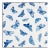 Sample - Schumacher Burnell Butterfly Fabric in Blue For Sale