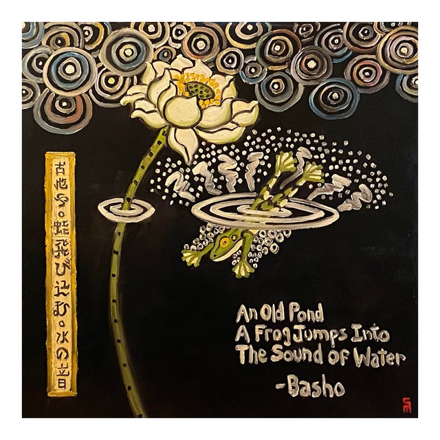 Basho Haiku Original Oil Painting Stephen McDonough For Sale