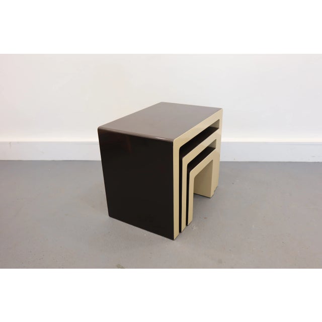 German Nesting Tables by Christian Koban for DOM, 1970s, Set of 3 For Sale - Image 11 of 14