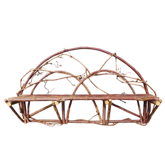 Folk Art Adirondack Bentwood Twig Wall Shelf For Sale - Image 4 of 4