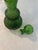 Vintage Diamond Point Green Glass Decanter For Sale - Image 4 of 4