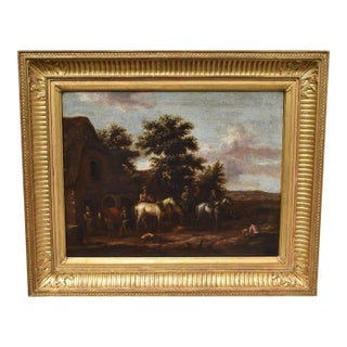 17th Century Oil on Canvas in the School of Philips Wouwerman For Sale