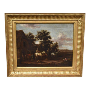 17th Century Oil on Canvas in the School of Philips Wouwerman